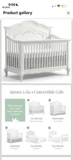 Evolur Aurora 5in 1 Crib