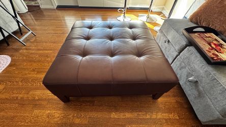 Moving sale - leather ottoman