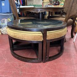 Coffee Table With Stools