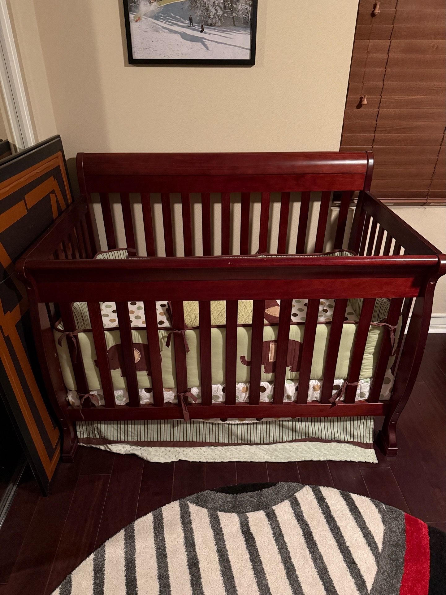 Convertible Baby Crib + Mattress