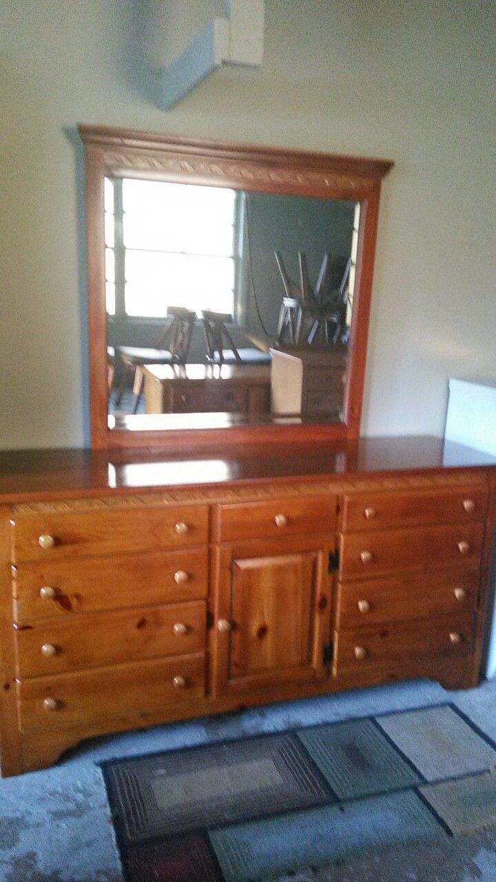 Kincaid Shaker Ridge 12 drawer dresser with mirror solid wood