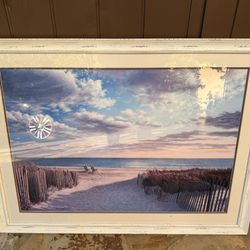 Beach Scene Framed Picture