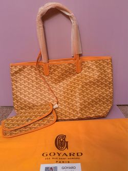 Yellow designer handbag