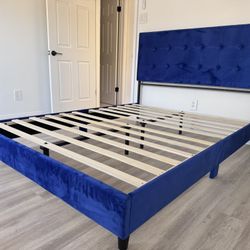 Brand New Queen Size Platform Bed With Plush Mattress (Free Delivery)