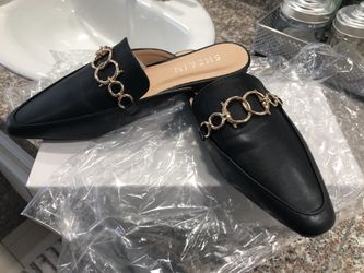 Brand New Chain Decor Flat Mules Size 6 1/2