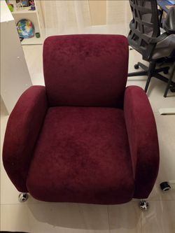 Upholstered Red Chair