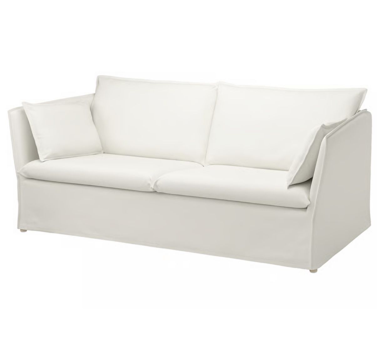 IKEA backsalen three seat white sofa, can fit in SUV