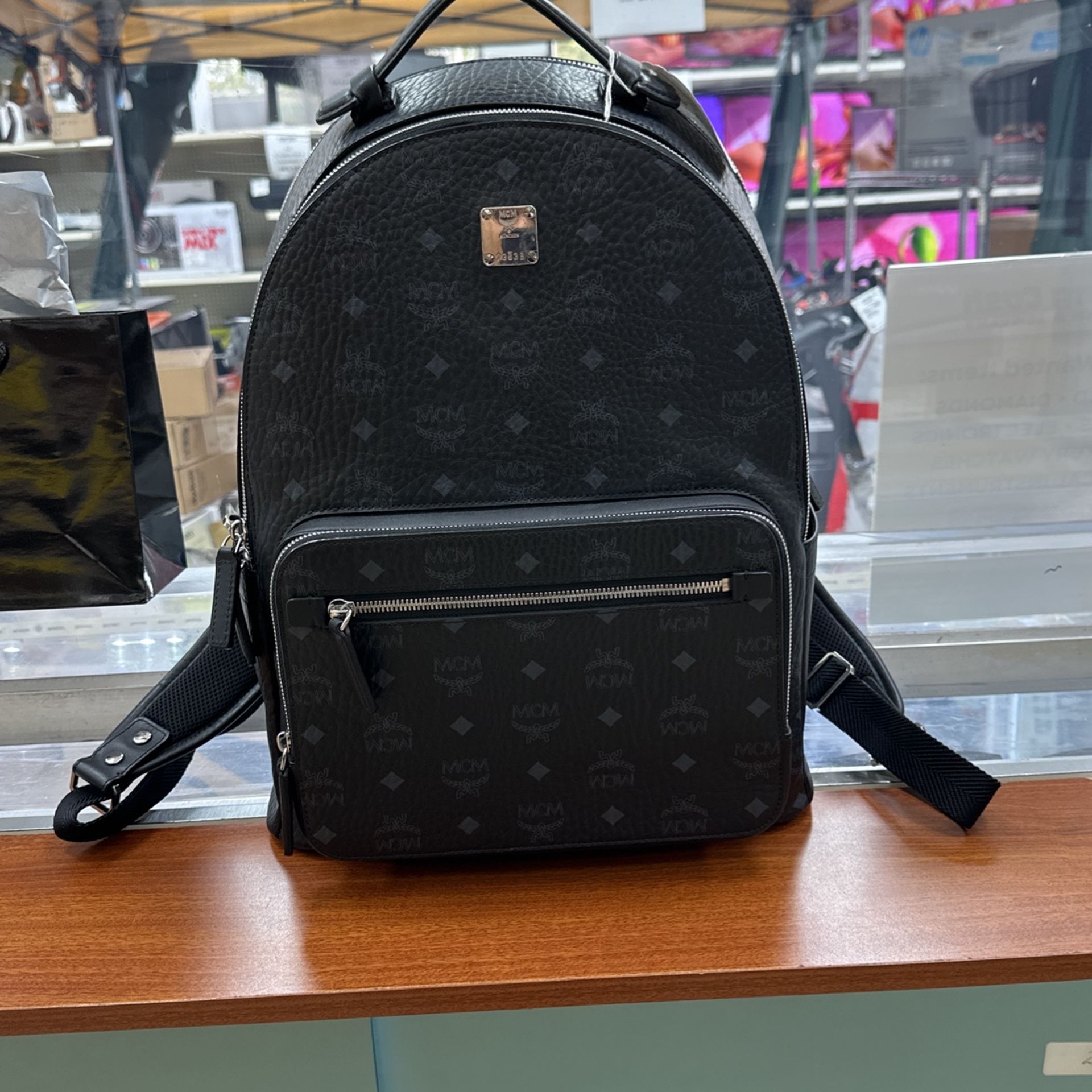 MCM Backpack 🎒 Visetos Large Stark Black