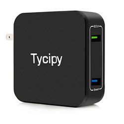 Tycipy 2-Port 30W USB 3.0 Wall Charger Galaxy Note iPhone iPad