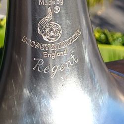 BOOSEY & HAWKES ENGLAND SILVER Bb FLUGELHORN,