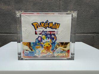 Premium Acrylic Pokémon Booster Box Display Case – Crystal Clear Magnetic Protector Holder for Sealed Pokémon TCG Booster Boxes