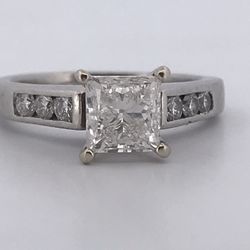 Platinum 950 1.90ct diamond ring set size 5.75