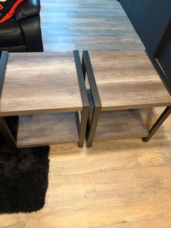 Set of 3 Industrial Cocktail and end Tables