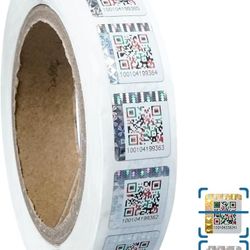 990pc Security Labels 19x21mm 3D Anti-counterfeit QR Code Stickers - Tamper Evident