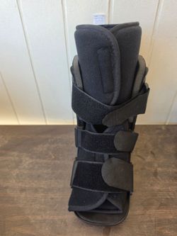 Brace Walker Fracture Boot Support for Foot and ankle trauma, wound care, post-operative, surgery. With braces on the side, cushion all around, adjust