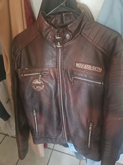 Bo Katie Seth Leather Biker Jacket