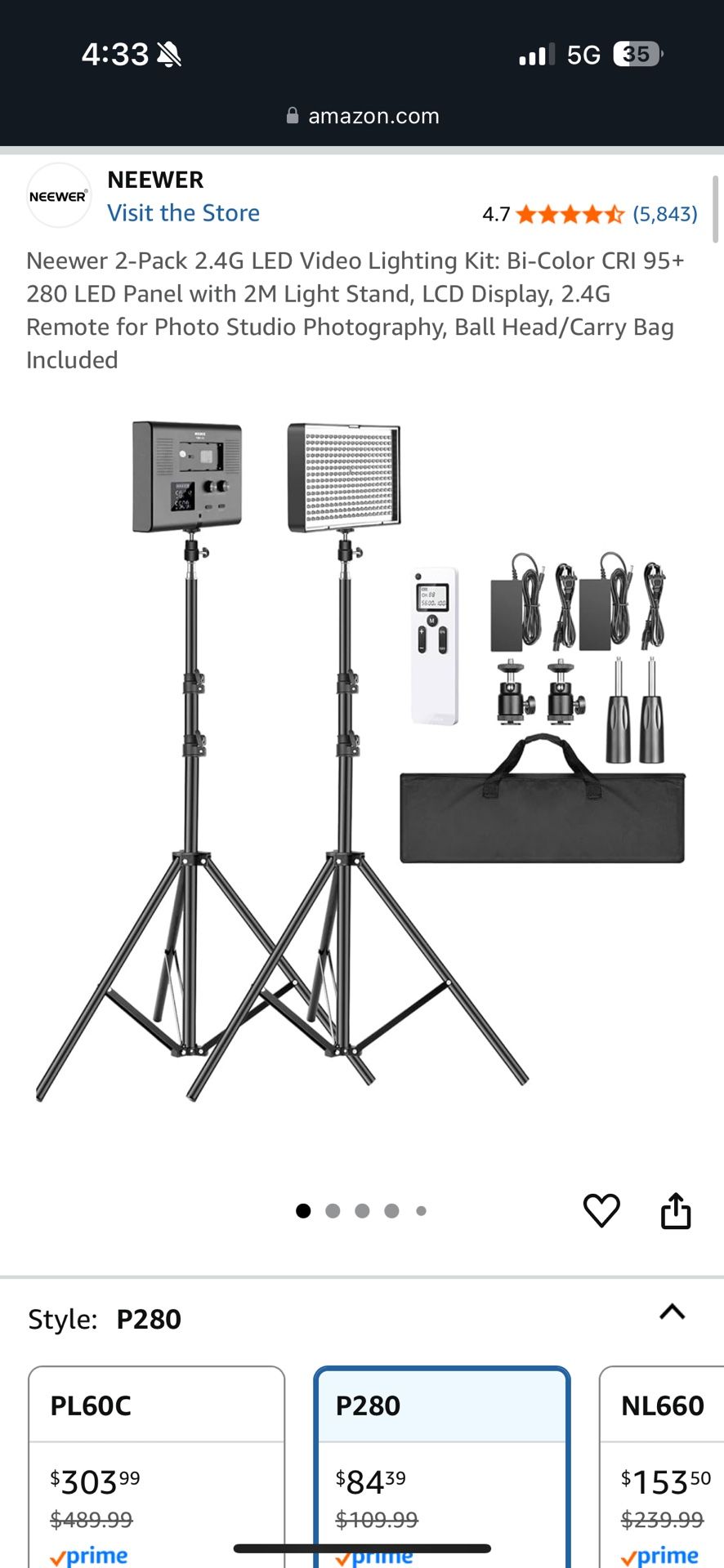 Brand New Neewer LED Lighting Kit Photography