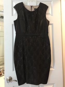 Black and Brown Lace Dress