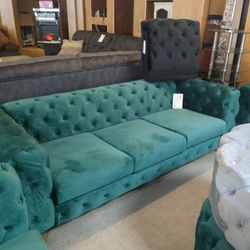 Velvet 3 Piece Set (Sofa + Loveseat+Chair)