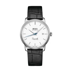 MIDO Baroncelli Heritage Gent 39mm - White on Leather Strap M027.407.16.010.00