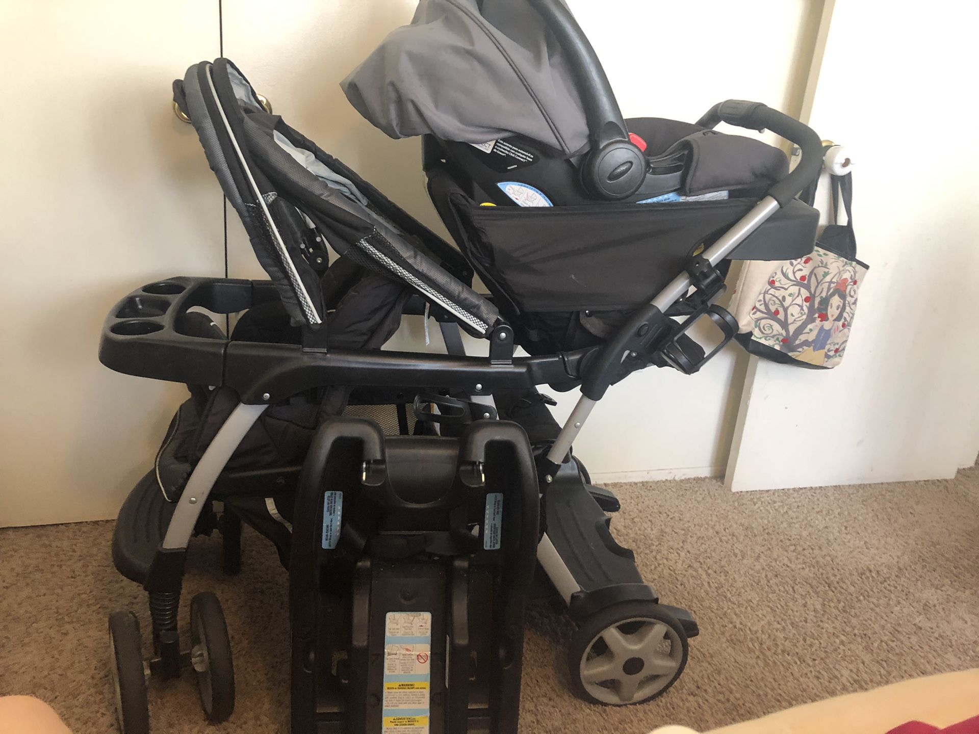 Graco click connect and double stroller