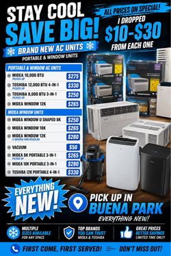 Window and portable air conditioners on special