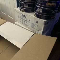 Box of 12 danish cookie tins
