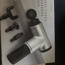 Deep Tissue Massage Gun w/ 4 Attachments – Rechargeable – Used Like New