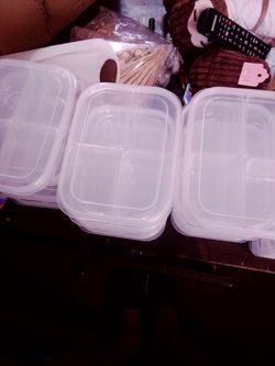 Plastic Divided Meal Prep Containers Set 24 pieces