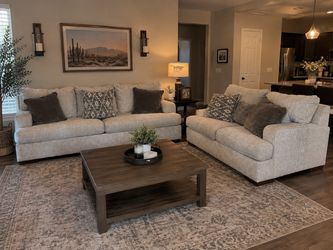Beige sofa set couch (I can deliver if needed!)