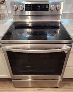 Stainless Steel LG 30-inch electric glass top stove