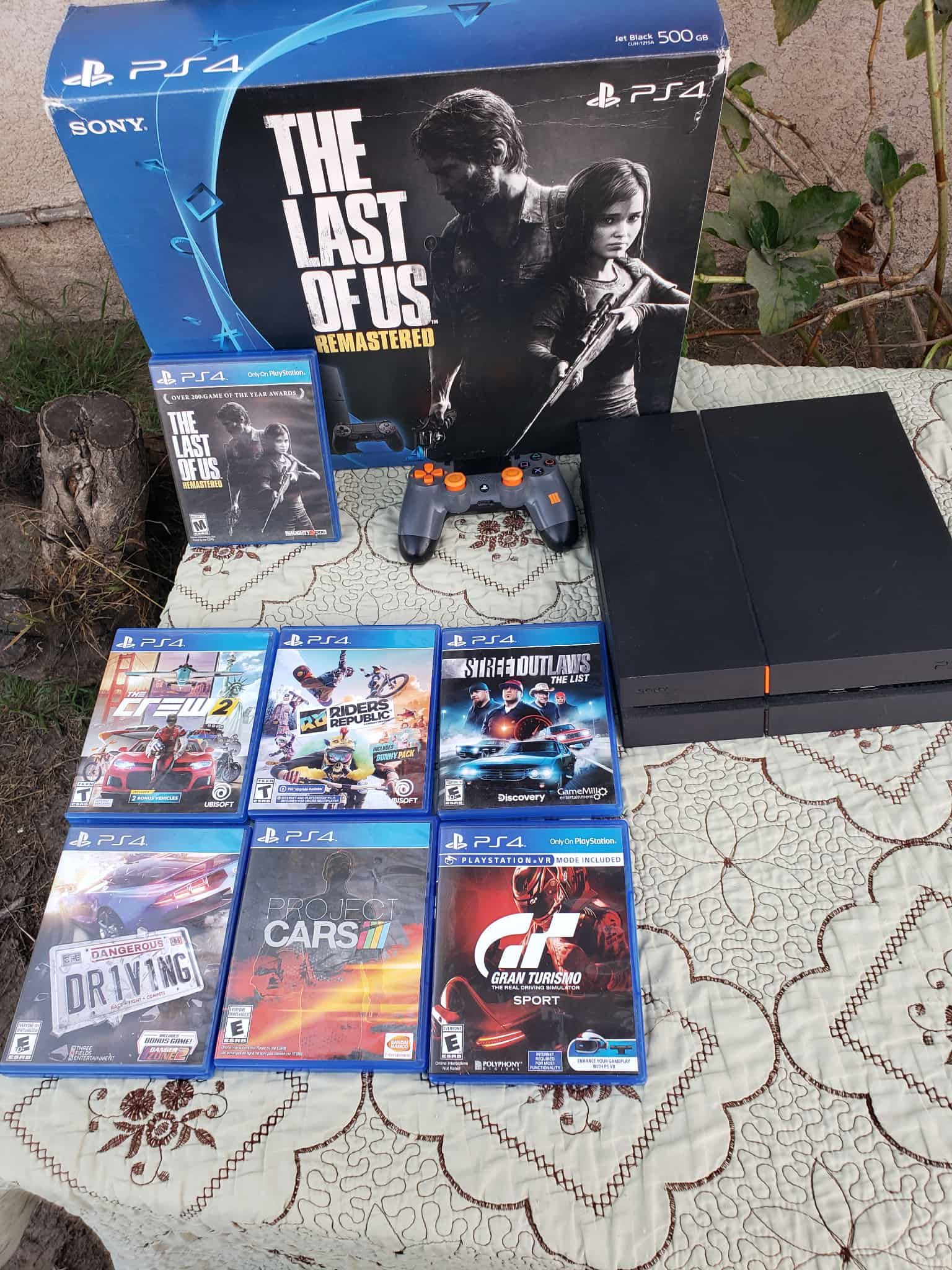 The Last Of Us Playstation 4 PS4 500GB with Games & Limited edition Controller $260! PER COMBO 1 OUT 11 combos. Playstation 4 Trade For $400! Item & U