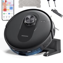 Robot Vacuum and Mop with LiDAR Navigation Home Mapping, 4200 Pa Suction with Matrix Clean, 200 Min Run, Self-Charging