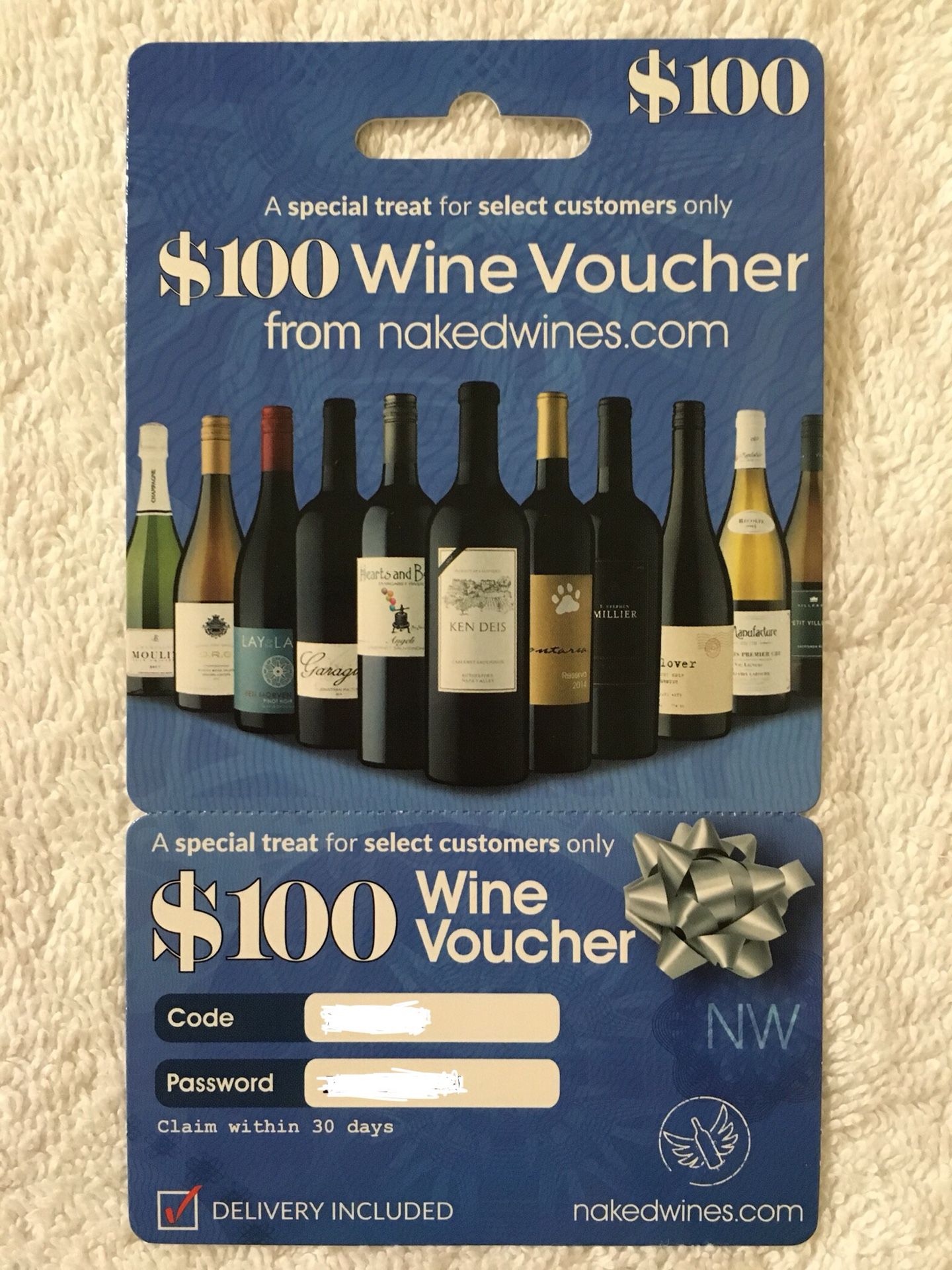 $100 Wine Voucher