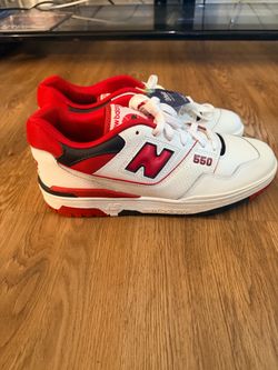 New Balance 550 White Team Red – Men’s Size 10 – New Without Box