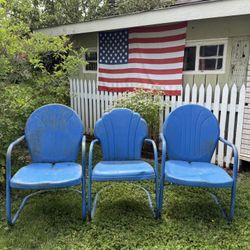 Vintage Metal Chairs $50 Each