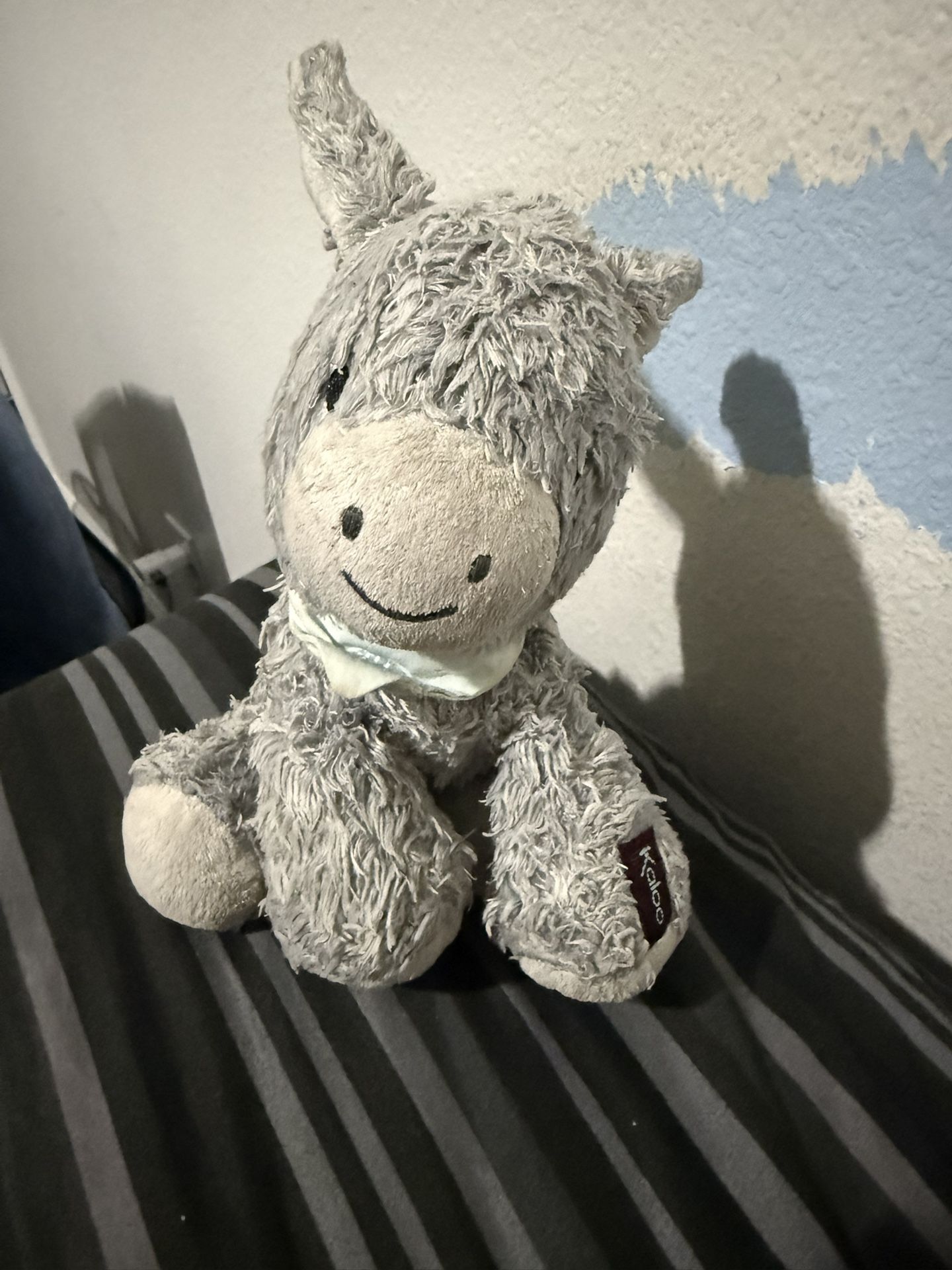 Regliss' Grey Donkey Musical Lullaby Soft Toy - Kaloo Baby Preowned 7”