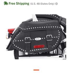 Harley-Davidson® Heritage style leather black saddlebags 90876-05 New In Box 