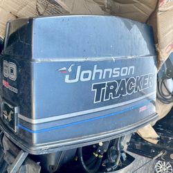 60Hp Johnson Oil Injection 2 Stroke Long Shaft For Sale With Remote Control And Cables