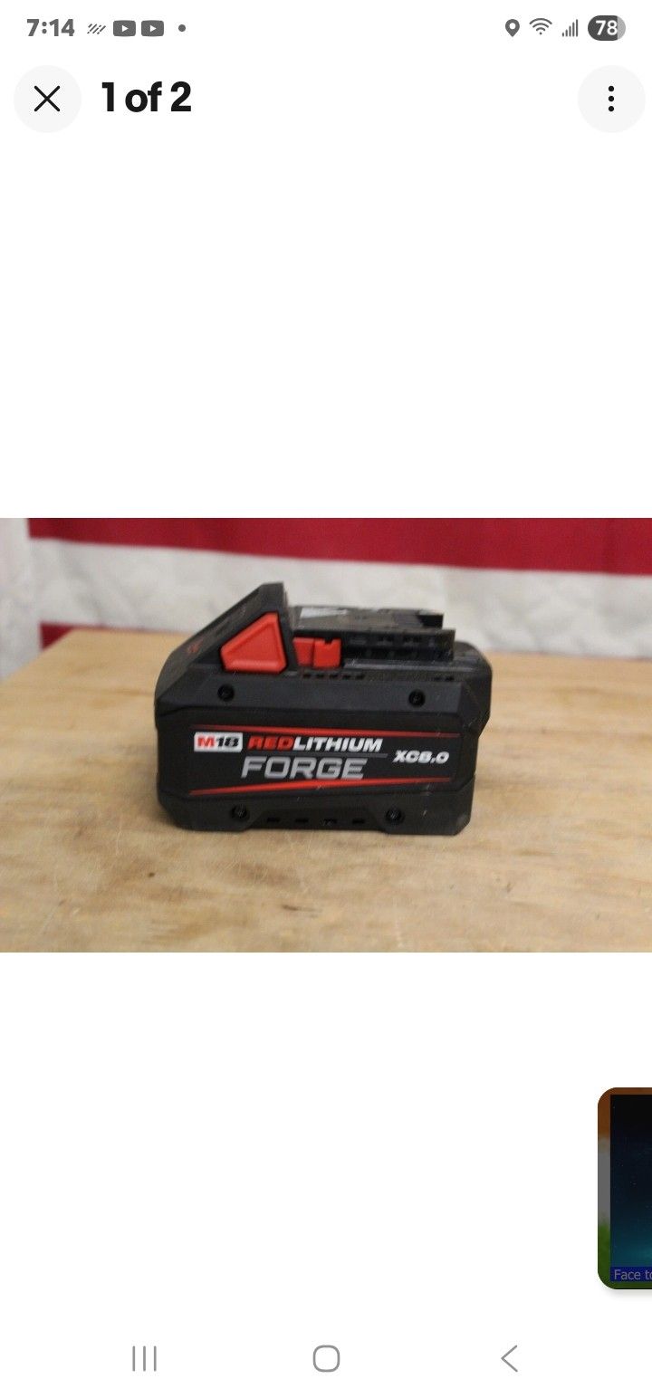 Milwaukee 48-11-1881 M18 REDLITHIUM FORGE XC8.0 Battery Pack , Brand New