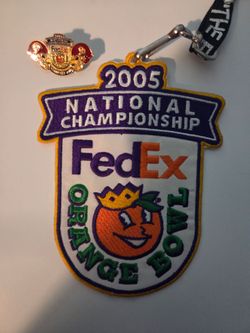 2005 FedEx Orange Bowl Football Champs Patch  USC + Pin as a Lot