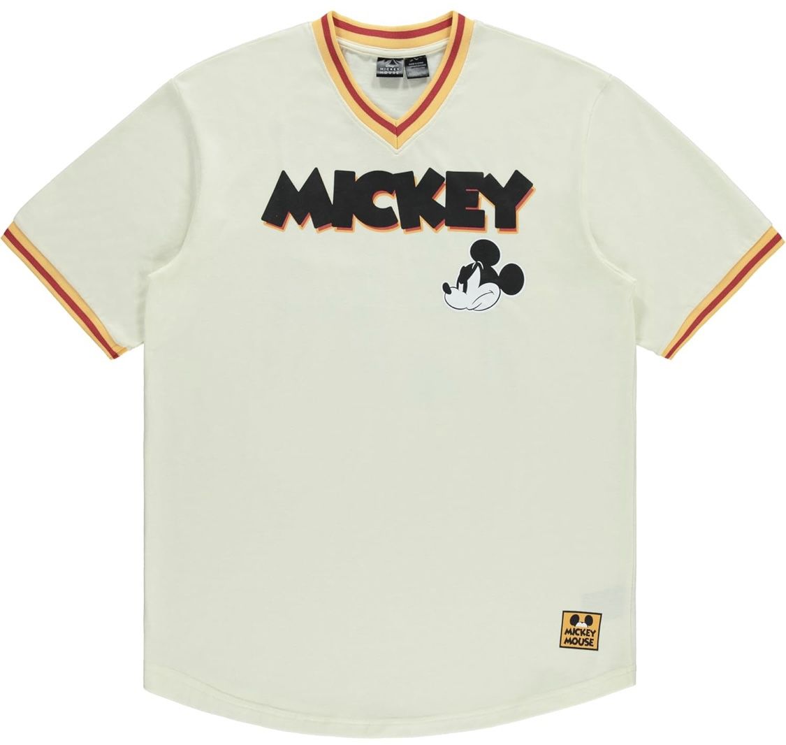 Disney Mickey Mouse Baseball Jersey - Mens Classic Mickey Mouse Pullover