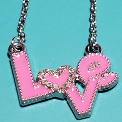 Pink Love Valentine's Day Necklace 