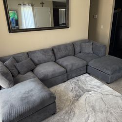 Modular Sectional Sofa U-Shaped 6 seater
