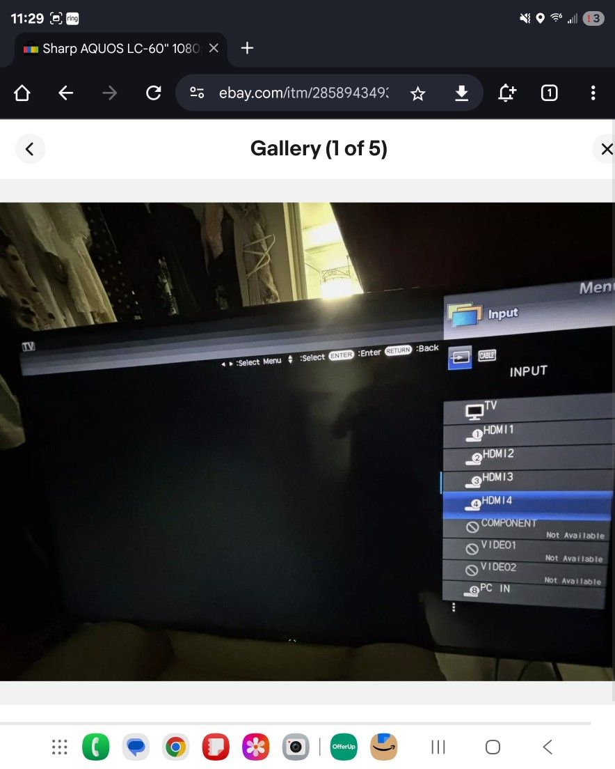 60" Sharp Aquos Tv