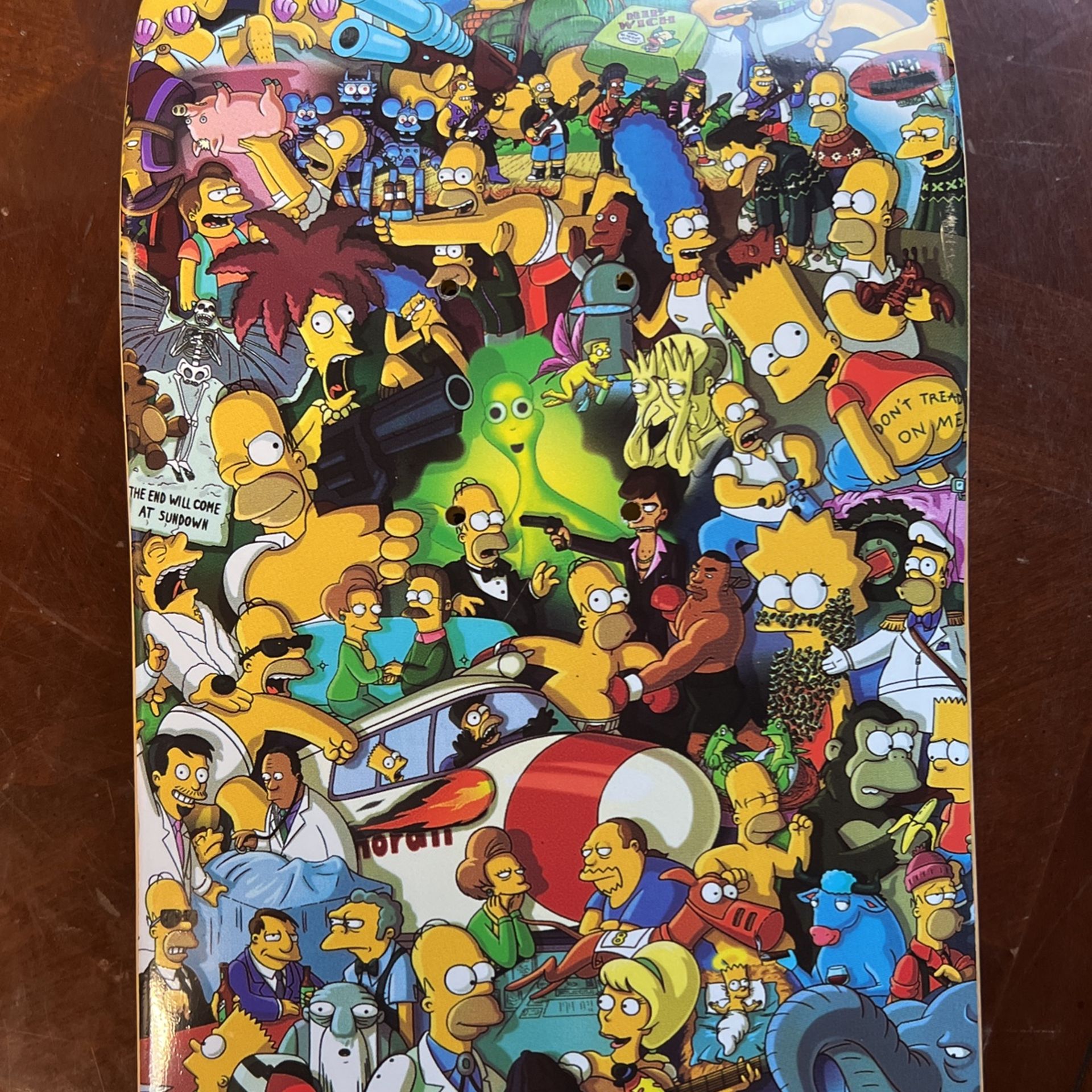 The Simpsons Treehouse Of Horror 25th Anniversary Skateboard Deck Limited New