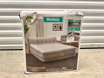 Bestway Tritech 18" Queen Air Mattress with Built-In Pump & Headboard (Model #6711VE)
