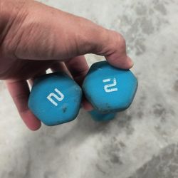 Set Of Two Pounds Each Dumbbells 