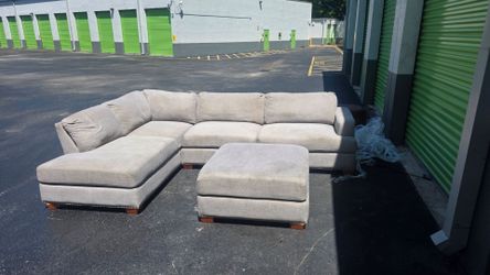 L shape sectional with ottoman-Free delivery