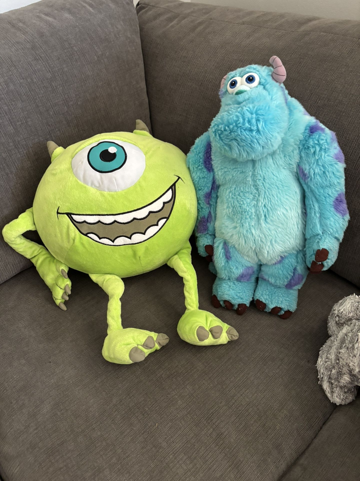 Disney Monsters Inc Mike and Sulley Stuffed Animals. Great Condition